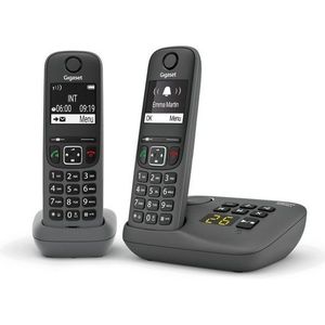 Gigaset AE690A Duo Anthrazit Schnurloses Telefon Schnurloses DECT-Telefon