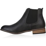 VAN HILL 811822 Chelseaboots mit einem klassischen Holzoptikabsatz und einer leichten Fütterung