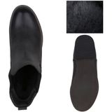VAN HILL 811822 Chelseaboots mit einem klassischen Holzoptikabsatz und einer leichten Fütterung