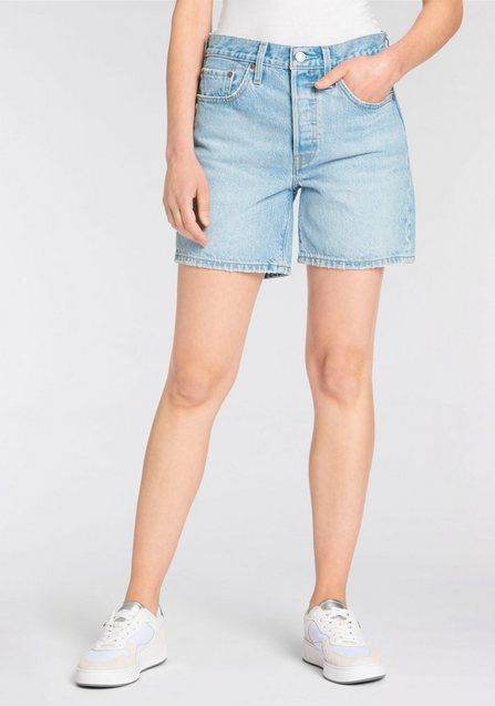 Levi's® Bermudas 501 MID THIGH SHORT mit Fransen am Saum