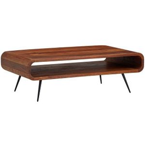 KADIMA DESIGN Couchtisch Couchtisch 90x55x30 cm Massivholz / Metall Sofatisch Eckig Wohnzimmer (Beistelltisch Wohnzimmer Modern Rechteckig), Wohnzimmertisch mit Stauraum, Kaffeetisch Massiv, Kleiner Tisch