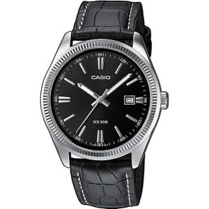 CASIO TIMELESS COLLECTION Quarzuhr MTP-1302PL-1AVEF, Armbanduhr, Herrenuhr, Damenuhr, analog, Datum, Lederarmband