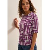CECIL T-Shirt in Ausbrenner-Optik, gemustert