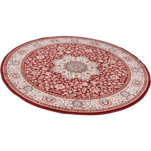 THEKO Wollteppich Dolna - 859, rund, Höhe: 10 mm, Kurzflor, reine Wolle, Orient-Optik