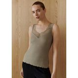 rosemunde Tanktop wunderschöner, elastischer Vintage-Spitzenbesatz