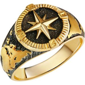 Firetti Silberring Schmuck Geschenk Silber 925 Fingerring Windrose Welt