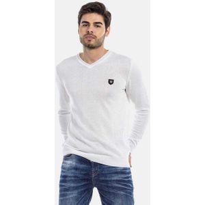 Cipo & Baxx V-Ausschnitt-Pullover Pullover mit V-Ausschnitt, CP242