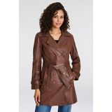Mauritius Ledermantel GWTaresa (2-tlg., mit Bindegürtel) Leder-Trenchcoat mit Bindegürtel