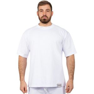 Reichstadt Trainingsshirt Sports Casual Kurzarm T-shirt 23RS041 White XXL mit Stitching am Kragen