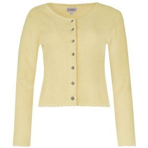 MarJo Trachtenjacke Trachten Strickjacke - VILSECK II - pastellgrau, zitrone