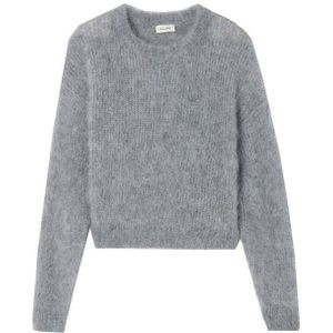 American Vintage Strickpullover Pullover BYMI mit Alpaka in Grau