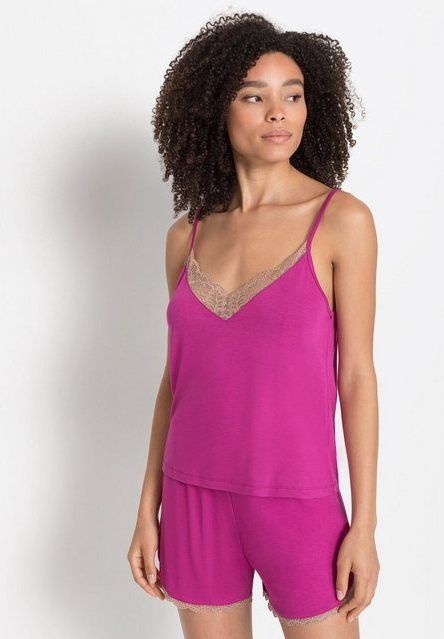 LASCANA Shorty (Set, 2 tlg) mit schönen Spitzendetails