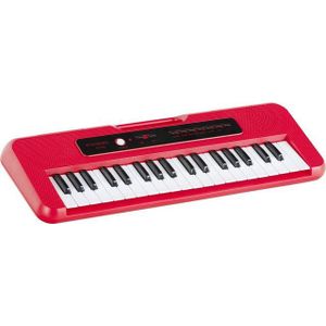 McGrey Spielzeug-Musikinstrument KK-2501 Kinderkeyboard Rot, mit 4 Klangfarben, 4 Begleitrhythmen - 10 Demosongs & Aufnahmefunktion