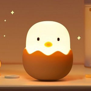 BlingBin LED Nachtlicht LED Silikon Flutlicht für Kinder, Baby-Lampe mit Touch-Steuerung, USB wiederaufladbar, LED fest integriert, Warmweiß, Wiederaufladbar Geschenk für Kinder Baby