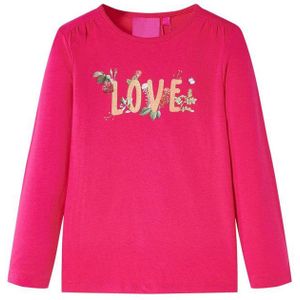 vidaXL Langarmshirt Kinder-Langarmshirt Knallrosa 116