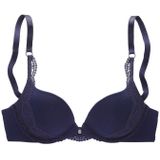 s.Oliver Push-up-BH Pauline mit feiner Spitze seitlich am Cup und modischem Accessoire, Dessous