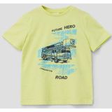 s.Oliver Kurzarmshirt Printshirt im Loose Fit Rippblende