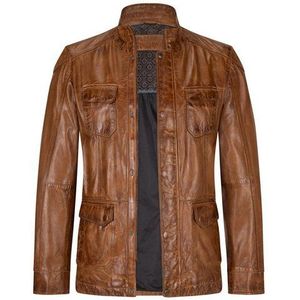 Milestone Lederjacke MS-Jose längere Herren Fieldjacket aus Lammnappa Leder