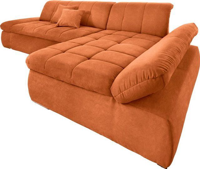 DOMO collection Ecksofa NMoric XXL, B/T/H: 300/172/80cm, L-Form, wahlweise mit Bettfunktion und Armlehnverstellung