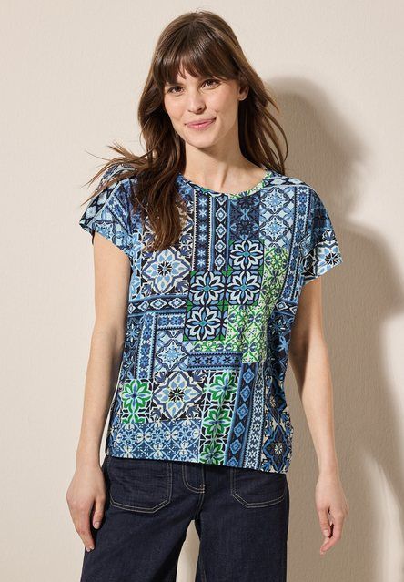 CECIL Print-Shirt im soften Baumwoll-Mix