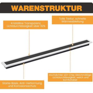 WILGOON LED Wandleuchte Moderne LED Wandlampen 24W Dimmbare Wandleuchte IP65 Wasserdicht 100cm, LED fest integriert, Kaltweiß, Warmweiß, Innen Aussenlampe 6500K für Innenhof, Garage, Pool