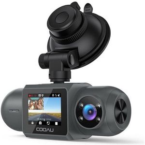 COOAU Vorne Innen Dashcam Auto WiFi Autokamera mit GPS & Ultra Nachtsicht Dashcam (HD, WLAN (Wi-Fi), Volles 6G + 1iR-Objektiv,Superkondensator, 4 IR-LEDs, APP-Verbindung, mit Loop-Recordning, G-Sensor-Erkennung, und 24-Stunden Parkmonitor)