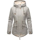 Marikoo Winterjacke Manolya stylischer Kurzmantel mit weichem Teddyfell-Futter