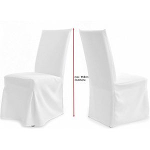 TexDeko Stuhlhusse Universal Stuhlhussen für extra hohe Lehne bis 112cm - Paris Plus