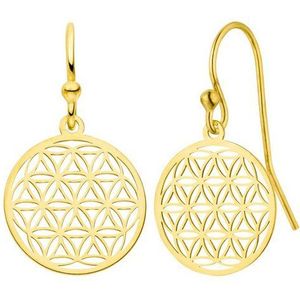 SCHOSCHON Paar Ohrhaken Ohrhaken Blume des Lebens 925 Silber Ohrringe Lebensblume, Ohrschmuck Lebensblume