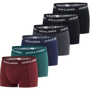 Jack & Jones Boxershorts Herren Retroshorts 6er Pack Basic Trunks (Vorteilspack, 6-St) Unterhosen mit Stretch