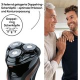 BEURER Elektrorasierer HR 8000 Rotationsrasierer, 2-in-1 Bart- und Kotelettenstyler, Aufsätze: 1, Zur Trocken- und Nassrasur geeignet, inkl. Aufbewahrungstasche