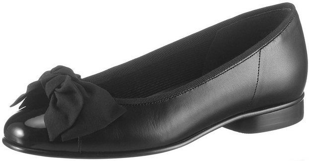 Gabor Ballerina Flats, Kitten Heel, Festliche Schuhe mit aufwendiger Schleife