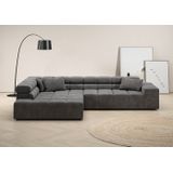 INOSIGN Ecksofa Ancona incl. Kopfteilverstellung, Zierkissen Breite 319cm, L-Form, wahlweise motorische Sitztiefenverstellung, auch in Cord + Easy Care