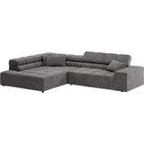 INOSIGN Ecksofa Ancona incl. Kopfteilverstellung, Zierkissen Breite 319cm, L-Form, wahlweise motorische Sitztiefenverstellung, auch in Cord + Easy Care