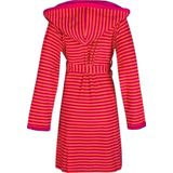 Esprit Damenbademantel Striped Hoody, ideal für Sauna & Spa, Hotelbademantel, Morgenmantel, Kurzform, Rundstrickware, Kapuze, Gürtel, mit Kapuze, gestreift
