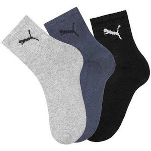 PUMA Sportsocken short crew (3-Paar) gepolsterte Frottee-Sohle, atmungsaktiv