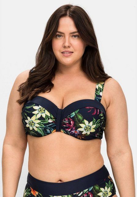 sheego by Joe Browns Bandeau-Bikini-Top Große Größen, mit verstellbaren, abnehmbaren Trägern