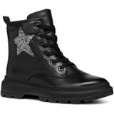 Geox J KIDDARTAH GIRL A Schnürboots Plateaustiefel, Winterstiefel, Chunky Boots mit Glitzer