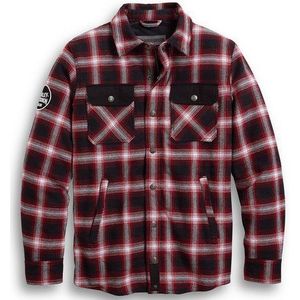 HARLEY-DAVIDSON Motorradjacke Arterial Abrasion-Resistant Slim Fit Riding Shirt Jacket für Herren Verstärkte Ellbogen und Schultern.