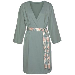 LASCANA Kimono, Kurzform, Single-Jersey, Gürtel, in uni und Allover-Druck