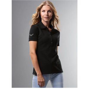Trigema Poloshirt TRIGEMA Poloshirt mit Kristallsteinen (1-tlg)