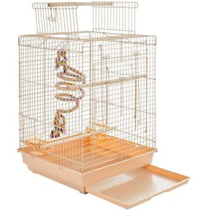 Yaheetech Vogelkäfig, Transportkäfig mit Vogelspielzeuge Wellensittichkäfig