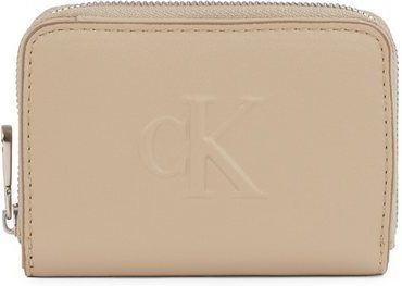 Calvin Klein Jeans Geldbörse SCULPTED MED ZIP AROUND WALLET, Geldbeutel, Portemonnaie Damen mit CK Prägung