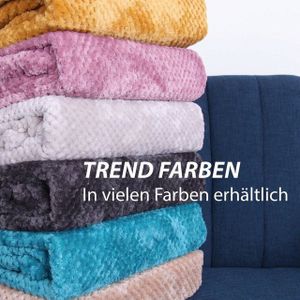 Wohndecke Flanell Decke 150x200cm, Bestlivings, Kuscheldecke Flauschige Decke für Sofa, Couch und Bett, Tagesdecke
