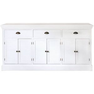 Grafelstein Sideboard Sideboard HAMPTONS weiß Lamellen L163,5cm Anrichte Strandhaus Möbel