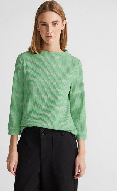 STREET ONE 3/4-Arm-Shirt mit Stehkragen