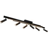 TRIO Leuchten LED Deckenleuchte ZENO ausziehbare LED Deckenlampe mit 6 verstellbaren Spots dimmbar CCT, getrennt schaltbar, LED fest integriert, warmweiß - kaltweiß, getrennt schaltbare Spots, Lichtfarbe einstellbar inkl Fernbedienung
