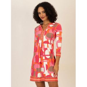 mint & mia Midikleid mit Print und Zierborten