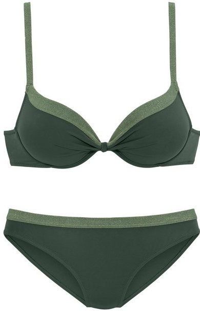 JETTE Push-Up-Bikini mit glitzernden Einsätzen