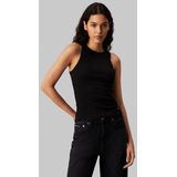 Calvin Klein Jeans Ripptanktop WOVEN LABEL TANK TOP mit Logoaptch
